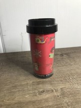 Caribou Coffee Thermal Serves 16 Ounce Christmas Edition Good Condition - £7.61 GBP