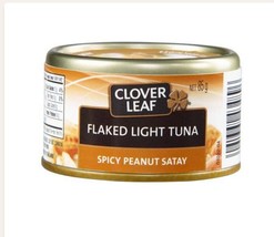 12 cans of CLOVER LEAF Flaked light Tuna Spicy Peanut Satay 85g each Canada - £37.03 GBP