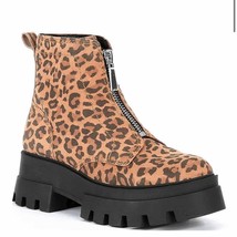 Gianni Bini GB All-Star Leopard Print Chunky Lug Sole Platform Booties S... - $33.31