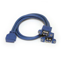 StarTech.com 2 Port Panel Mount USB 3.0 Cable - USB A to Motherboard Header Cabl - $30.72