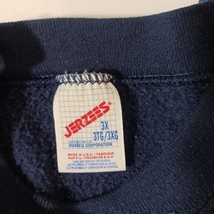 Vintage Jerzees Sweatshirt Adult Men's 3X Blue Sweater Chest 54" Made In USA image 3
