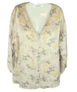 Vintage Gilligan &amp; O&#39;Malley Womens Purple Floral Sleep Top XL cottagecore - £10.02 GBP