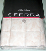 Sferra Caro Blossom Pink Quilted Euro Sham Egyptian Cotton Sateen New - $49.40