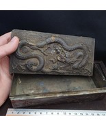 Antigua caja de bronce de exportación china con decoración de dragón... - $223.26