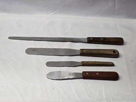 Set Of 4 ROBINSON, ADCRAFT Cake, Sandwich, Icing Knives - Full Riveted Tang - $18.78