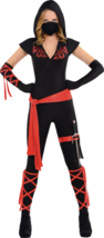 Dragon Fighter Ninja Warrior Girl Sexy Jumpsuit Halloween Adult Costume XL NEW - £23.33 GBP