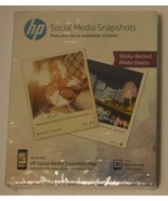 HP Social Media Snapshots Sticky Backed Photo Sheets 4&quot; x 5&quot; New - $6.79