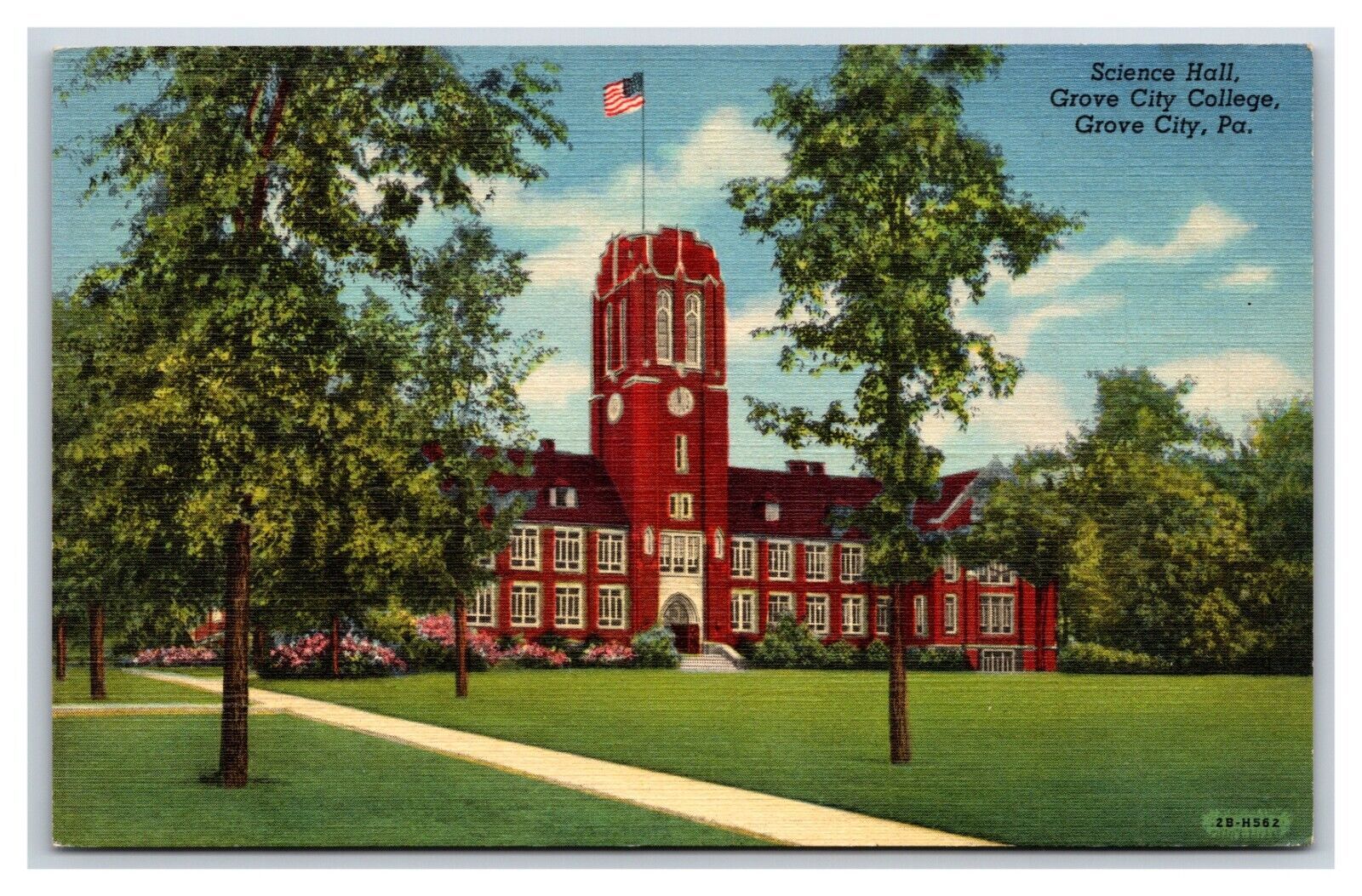 Primary image for Science Hall Grove City College Grove City Pennsylvania PA UNP Linen Postcard V1