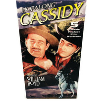 Hopalong Cassidy VHS Western 5 Film Classics William Boyd Black &amp; White - £10.99 GBP