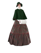 Tabi&#39;s Characters Women&#39;s Green Caroler Dress Theater Costume S - £316.97 GBP