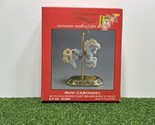 Westminster Mini Carousel Collection Porcelain Bisque Horse &quot;Brass&quot; Base - $14.85