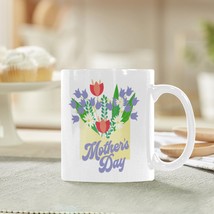 Ceramic Mug – 11 oz White Coffee Mug – Mother&#39;s Day Gift - MD Tulips - $13.47