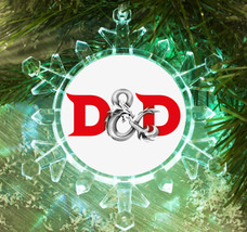 Dungeons and Dragons Snowflake Blinking Light Holiday Christmas Tree Orn... - £12.92 GBP