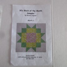 30&#39;s Block of the Month Sampler Quilt pattern - $1.00