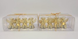 Vintage Brass Trumpeting Angels Gold Tone Napkin Rings - 2 Sets Of 4  - £14.08 GBP