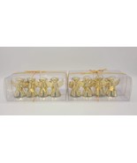 Vintage Brass Trumpeting Angels Gold Tone Napkin Rings - 2 Sets Of 4  - £14.19 GBP