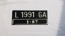 Used Original Collectible License Motorcycle Plate L 1991 GA Indonesia 1987 - £39.33 GBP