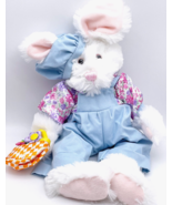 Kids Of America White Easter Bunny Rabbit Stuffed Animal Plush 16” Posab... - £10.47 GBP