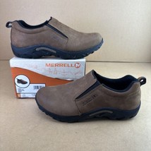 Merrell Jungle Moc J95625 Brown Nubuck Leather Slip On Shoes Kids Size 7 - £22.01 GBP