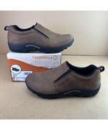 Merrell Jungle Moc J95625 Brown Nubuck Leather Slip On Shoes Kids Size 7 - $38.11 CAD