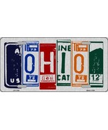 Ohio License Plate Art Brushed Aluminum Metal Novelty License Plate LPC-... - $356.49 MXN