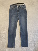 Chicos Womens Jeans 00 2 Blue Cropped So Lifting Dark Denim Solid 5 Pockets - $17.82