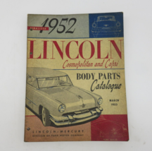 1952 Lincoln Body Parts Catalog Manual Original Cosmopolitan Capri - $8.89