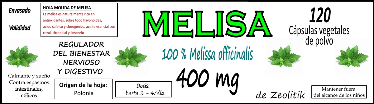 10 Bottles, Lemon Balm Capsules 400mg: Vegan Herbal Supplement, Relaxation - 120 Item image 2