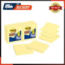 Super Sticky Dispenser Pop-up Notes, 3 In X 3 In, Canary Yellow, 12 Pads - £25.52 GBP