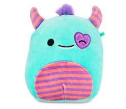 Squishmallows Official Valentine&#39;s Leon Blue Monster 5 inch Stuffie - £13.36 GBP