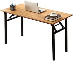 Need Home Office Desk 47 Inches Folding Computer Table, Teak And Black - $162.92