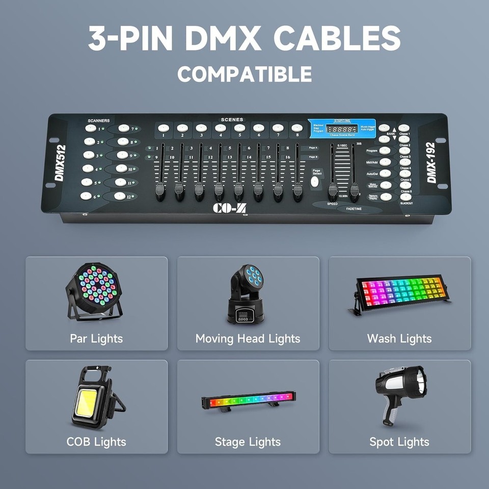 Professional Lighting Mixer Board Console with Voice Control for DJs Item image 6