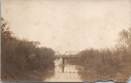 RPPC Waverly Illinois Iron Railway Bridges 1909 Lonas Riverton IL Postcard W13 - £11.81 GBP