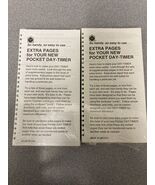 (2) Pack POCKET DAY-TIMER  SHEETS EXTRA  PAGES VTG ORIGINAL PAPER REFILL... - $234.31 MXN