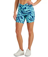 Womens Bike Shorts High Rise Crossband Tie Dye Burst Aqua Small JENNI $2... - £4.21 GBP