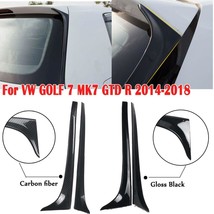 Gloss Black Rear Window Side Spoiler Wing For Vw Golf 7 Mk7 Gtd R 2014-20 - £13.80 GBP