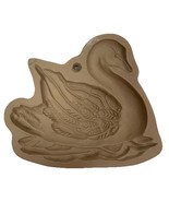 Vintage Brown Bag Cookie Art Mold Swan 1983 Clay Inscribed Cottage Core 5&quot; - $224.96 MXN