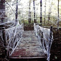 1100 Sqft Fake Spider Web Cobweb Halloween Party Decorations Props With 160 Spid - £12.64 GBP