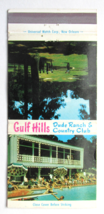 Gulf Hills Dude Ranch &amp; Country Club  Ocean Springs, Mississippi Matchbo... - £1.56 GBP