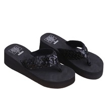 THINKTHENDO  New 1Pair  Comfortable Summer Soft Women Wee Sandals Sequin Thong M - £16.65 GBP