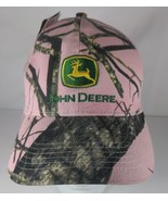 John Deere Pink With Mossy Oak Camo Women’s Trucker Snapback Hat Mesh Ad... - $376.77 MXN