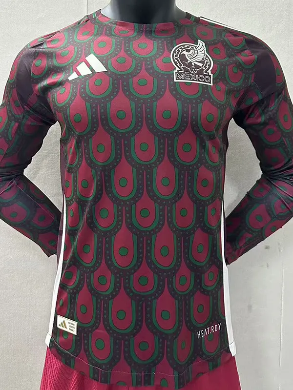 24-25 Mexico Home Long Sleeve Player Version Soccer Jersey - £79.74 GBP