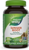 Nature&#39;s Way Ginger Root- Promotes Digestive Comfort*- 1-100 mg Per 2-capsule Se - £24.77 GBP