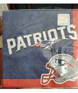 NFL NEW ENGLAND PATRIOTS 36 ct, 2-Ply NAPKINS FOOTBALL Party Supplies - £5.41 GBP