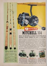 1961 Print Ad Garcia Mitchell 304 Fishing Reels Northern Pike Fish Picture  - £16.19 GBP