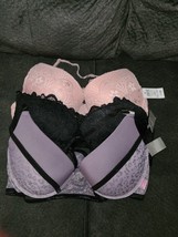 True/Rue 21 Lot Of 3 DEEP PLUNGE/DEMI STYLE Bras Size 36C (LOT #B1) - $15.80