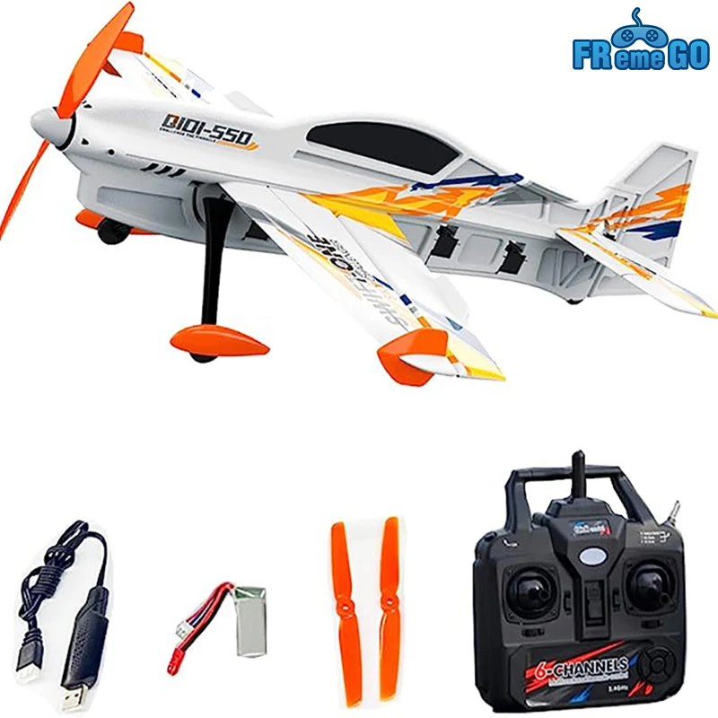 QIDI-550 3D RC Airplane 500mm Wingspan One-Key Hanging Stunt with 6-Axis Gyro - £105.95 GBP