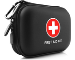 Mini First Aid Kit, 100 Pieces Water-Resistant Hard Shell Small Case - £16.70 GBP