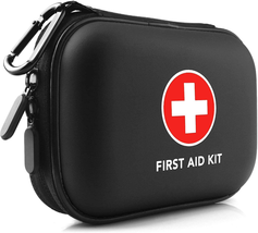 Mini First Aid Kit, 100 Pieces Water-Resistant Hard Shell Small Case - £16.76 GBP