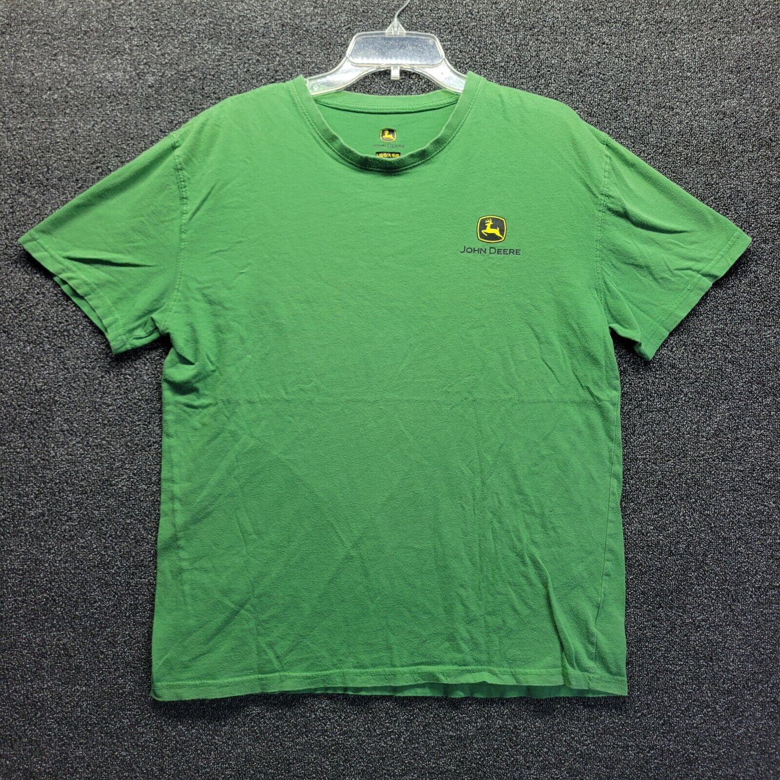 John Deere T-Shirt Men's Sz L Green Short Sleeve Its How Well You Mow Fast Logo - $13.55